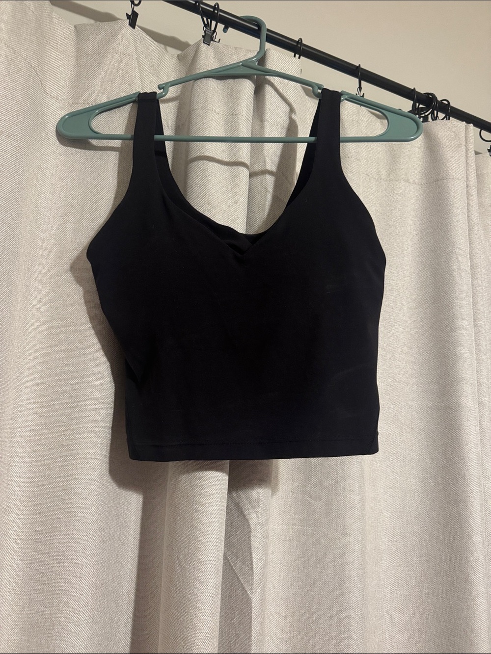 Black Lulu Lemon Cropped Tank Top
